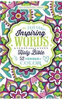 Niv, Inspiring Words Holy Bible, Hardcover: 52 Verses to Color