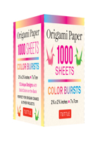 Origami Paper Color Bursts 1,000 Sheets 2 3/4 in (7 CM)