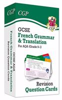 GCSE AQA French: Grammar & Translation Revision Question Cards (For exams in 2025)