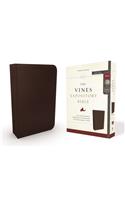 NKJV, the Vines Expository Bible, Imitation Leather, Brown, Red Letter Edition