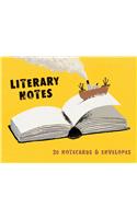 Literary Notes (Gift for Book Lovers, Cards for Bibliophiles, Notecards with Book Art)