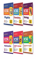 Arihant ICSE Physics , Chemistry, Biology , Mathematics , English Language (Paper 1) & Literature in English (Paper 2) Semester 2 Class 10 for 2022 Exam (Set of 6 Books)