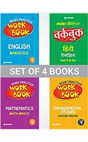 NCERT Practice Workbook English, Mathematics, Environmental Studies, Rimjhim Class 4th