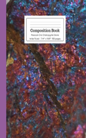 Composition Book Peacock Ore Chalcopyrite Stone Wide Rule