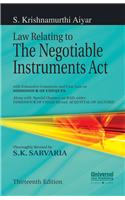 Law relating to the Negotiable Instruments Act