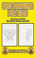 How to Draw Butterflies (Using Grids) - Grid Drawing for Kids