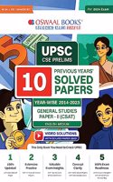 Oswaal UPSC CSE Prelims 10 Previous Years Solved Papers Year-Wise (2014-2023) General Studies Paper-II (CSAT) (For 2024 Exam)