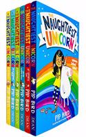 The Naughtiest Unicorn Series 6 Books Collection Set by Pip Bird (Naughtiest Unicorn, Sports Day, School Disco, Christmas, School Trip & On The Beach)