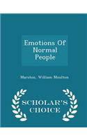 Emotions Of Normal People - Scholar's Choice Edition