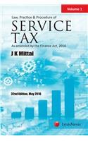 Law, Practice & Procedure of Service Tax - As amended by the Finance Act 2016 (Set of 2 Volumes)