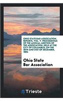 OHIO STATE BAR ASSOCIATION. REPORTS, VOL