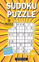 Intermediate level sudoku puzzle for adults 50 pages of brain games for adults