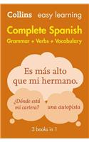 Easy Learning Spanish Complete Grammar, Verbs and Vocabulary (3 books in 1)