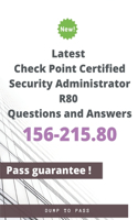 Latest Check Point Certified Security Administrator 156-215.80 R80 Questions and Answers