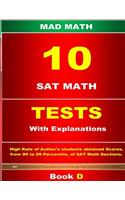 10 SAT Math Tests with Explanation Book D