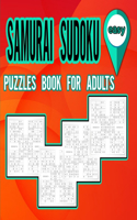 Samurai Sudoku Puzzles Book for Adults Easy