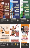 Combo (set of 6 Books) Crack UPSC Civil Services Prelims General Studies Paper 1 with IAS Aniruddh Yadav Quick Revision Notes, Shortcuts/ Tricks, Current Affairs & Practice Mock Test Series