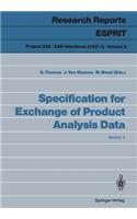 Specification for Exchange of Product Analysis Data