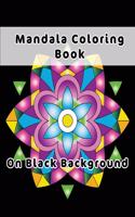 Mandala Coloring Book On Black Background