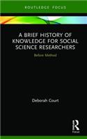 Brief History of Knowledge for Social Science Researchers