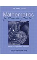 Mathematics for Elementary Teachers Volume I