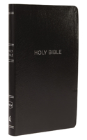 NKJV, Thinline Reference Bible, Leather-Look, Black, Red Letter Edition, Comfort Print