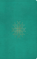 ESV Single Column Journaling Bible (Trutone, Teal, Resplendent Cross Design)