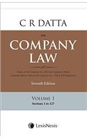 C R Datta on Company Law (Set of 3 Volumes + 2 Appendices + 1 Consolidated Table of Cases & Subject Index)