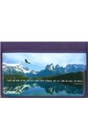 Isaiah 40:31 Eagle Bible Cover, Zippered, with Handle, Canvas, Navy, Large