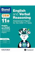 Bond 11+: English and Verbal Reasoning: Assessment Papers for the CEM 11+ tests