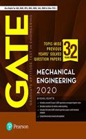 GATE 2020 for Mechanical Engineering | 32 Previous Years' Solved Question Papers | Also for GAIL, BARC, HPCL | By Pearson