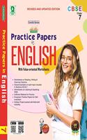 Evergreen CBSE Practice Paper in English with Worksheets: For 2021 Examinations(CLASS 7 )