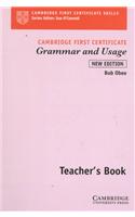 Cambridge First Certificate Grammar and Usage Teacher's Book