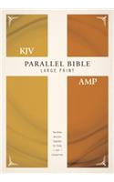 KJV, Amplified, Parallel Bible, Large Print, Hardcover, Red Letter Edition