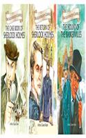 Om Illustrated Classics: Collection of Arthur Conan Doyle (Set of 3) (The Case Book of Sherlock Holmes, The Return of Sherlock Holmes and The Hound of the Baskervilles)