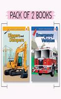 Encyclopedia Pack of 2 Books (Diggers and Dumpers & Emergency Vehicles)