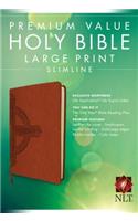 Premium Value Slimline Bible-NLT-Large Print Cross