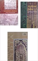 Ancient India By Ram Sharan Sharma, Medieval India By Satish Chandra, Modern India By Bipan Chandra A History Textbook For Class 11 & 12 ( Old NCERT Book 1990 ) Set Of 3 Books (Paperback, NCERT)