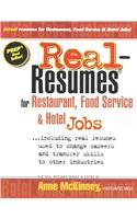 Real-Resumes for Restaurant, Food Service & Hotel Jobs