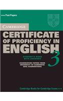 Cambridge Certificate of Proficiency in English 3: Examination Papers from University of Cambridge ESOL Examinations: English for Speakers of Other La