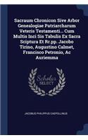 Sacraum Chronicon Sive Arbor Genealogiae Patriarcharum Veteris Testamenti... Cum Multis Inci Sis Tabulis Ex Sacra Sciptura Et Rr.pp. Jacobo Tirino, Augustino Calmet, Francisco Petronio, Ac Auriemma