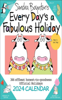 Sandra Boynton's Every Day's a Fabulous Holiday 2024 Wall Calendar