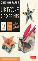 Origami Paper - Ukiyo-E Bird Prints - 8 1/4 - 48 Sheets