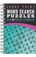 Large Print Word Search Puzzles Teal