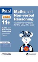 Bond 11+ Maths and Non-verbal Reasoning Assessment Papers for the CEM 11+ tests