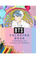 BTS Coloring Book for Relaxation, Fun, Creativity, and Meditation