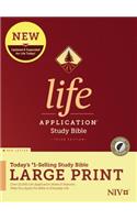 NIV Life Application Study Bible, Third Edition, Large Print (Red Letter, Hardcover, Indexed)