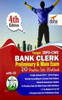 Target IBPS Bank Clerk Preliminary & Mains 20 Practice Sets Workbook with CD - English