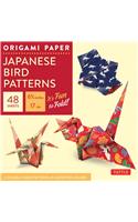 Origami Paper - Japanese Bird Patterns - 6 3/4 - 48 Sheets