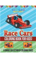 Race Cars Coloring Book For Kids!